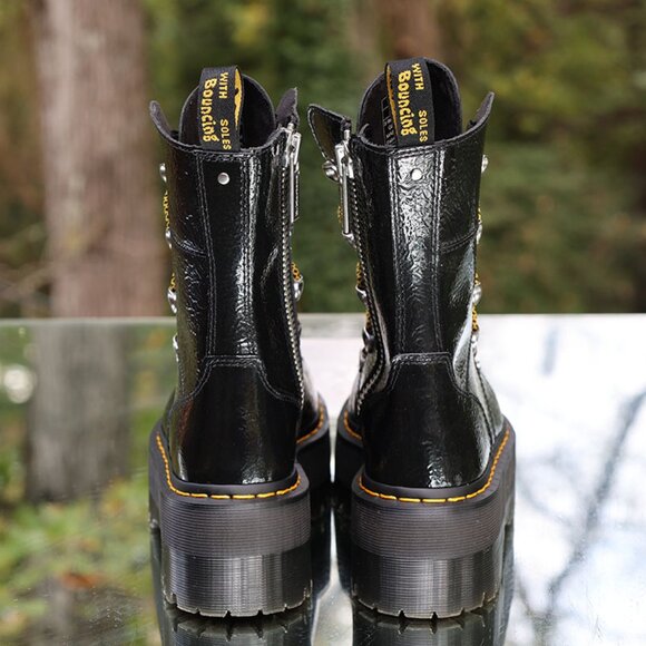 Dr Martens Ghilana Max Patent Leather Platform Boots - Picture 7 of 12